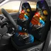 Housses de siège de voiture Galaxy motif avant Durable 2 pièces couverture de selle tapis élastique accessoires de protection de véhicule étuis de protection