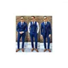 Men's Suits Arrival High Quality Notch Lapel Men's Royal Blue Custom Made Two Buttons Fashion Trendy Wear Blazer 3 Pieces Skinny