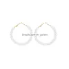 Hoop Huggie Mode Perles Boucles D'oreilles Pour Les Femmes Surdimensionné Perle Cercle Boucles D'oreilles Doux Corée Style Conception Bijoux Drop Deliver Dhgarden Dhcam