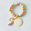 Buitenlandse handel Siliconenarmband Keychain Nieuwe gepersonaliseerde cake Avocado Handgemaakte Tassel Pendant Keyring