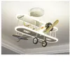 Deckenleuchten Moderne Cartoon Flugzeug Kinder Licht L67cm H45cm LED De Kinderzimmer Schlafzimmer Lampe Kinderzimmer Dekorative Beleuchtung