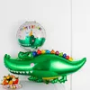 Party Decoration 1Set Giant Crocodile Foil Balloons Safari Animal Kids Birthday 32Inch Number Sequin Latex Globos Home Decorparty