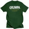 T-shirts pour hommes Grumpa comme un grand-père ordinaire seulement Grumpier chemise noire fête des pères