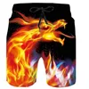 Heren shorts 3d printen strandschedel poker zwempak casual zwemmen