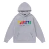 Sweatshirts Trapstar Übergroßer Hoodie Herren Trapstar Trainingsanzug Designer Hemden Drucken Brief Luxus Schwarz und Weiß Grau Regenbogen Farbe Sommer SP 1LA4