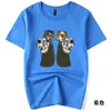 T-shirts pour hommes dessin animé mignon hommes et femmes été à manches courtes mode tendance T-shirt demi manches coton lâche Style coréen court