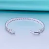 Nouveau fermoir brillant 4 mm Iced Out 10k Solid Gold Moissanite Diamond Tennis Bracelet