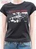 T-shirt femme Radio Silence Graphic T-shirt Femme Été Coton Col rond Rock n Roll Y2K Tee Shirt Tops 2021 Casual T Shirt Tees T230510