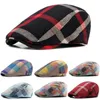 Bérets hommes femmes classique angleterre Style Plaid casquettes décontracté unisexe sport coton chapeaux Boina Casquette casquette plate peintre