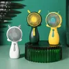 Small Pocket Fan Cartoon Fan Hand-held Fan Portable Handheld Summer Mini Fan For Student Desktop Rechargeable High Quality