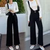 Pantalon femme 2023 automne épaissi coréen ample irrégulier drapé costume jambe large tempérament mode bandoulière pour les femmes