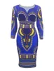 Ethnic Clothing African Dresses for Women Cosplay Costume Dashiki Print Tribal Fashion Vneck Ladies Clothes Casual Sexy Dress Robe Party 230510