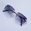 Pass Diamond Tester Lunettes de luxe en acier inoxydable, réglage fait à la main VVS Moissanite diamant glacé, lunettes de soleil pour hommes et femmes