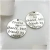 Charms 100Pcs/Lot Cousins By Chance Best Friends Choice Charm Pendant 2M Letter For Diy Craft Making Drop Delivery Jewelry Findings Dh5Jf