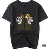 T-shirts pour hommes dessin animé mignon hommes et femmes été à manches courtes mode tendance T-shirt demi manches coton lâche Style coréen court