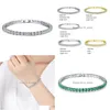 Bracelet Mode 13 Rangée Glacé Tennis Bracelet Zircone Triple Serrure Hiphop Bracelets Bijoux De Mariée Charme Étincelant Pour La Fête Dhgarden Dhn1S