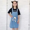 Saias Vfochi Girl Denim Suspender Salia com Teddy Bear verão Crianças Crianças saia rosa para meninas jeans macacão 2-10y 230510