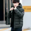 Hommes hiver matelassé coton tissu épais chaud Style coréen veste à capuche courte vêtements rembourrés en coton