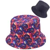 Chapeau seau à imprimé léopard à la mode Animal Tie Dye Pattern Chapeaux de pêcheur pour femmes Casquette pliable et réversible