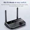 Bluetooth 5.3 Adaptador Aux Receiver TV Transmissor de computador 2-em-1 Recepção e transmissão 1 para 2