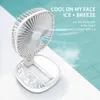 Mini ventilador recarregável USB Fan Fan dobrável Tabela de refrigeração Fã 3 de velocidade ajustável para o quarto doméstico para o escritório em casa