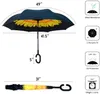 Wholesale Reverse Upside Down Umbrella with C-Shaped Handle Windproof Rain Umbrella for Women and Men