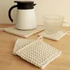 Table Mats Place Mat Cotton Rope Cup Eye-catching With Lanyard Attractive Creative Thickened Square Placemat