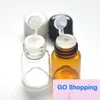 Bottiglia di vetro per olio essenziale di qualità con riduttore per orifizio Bottiglie per campioni di profumo con spina siamese 2ml Fiale di ambra 100 pezzi 2cc