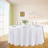 Table Cloth Round cloths 1pcs White No Stitching Fabric Elegant Solid for Christmas Birthday Wedding Party el Decoration 230510