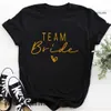 Kvinnors tshirt kvinnor team brud Bachelorette Party Dusch Hen Bridesmaid Girls Wedding Woman Tops Tees 230510