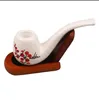 Smoking Pipes Hot selling 120mm ceramic pipe with hollow design, lightweight and not hot to hand ceramic pipe