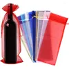 Opakowanie na prezent 30 Organza Wine Bags Torba z opakowaniem sznurka na urodziny ślubne Boże Narodzenie