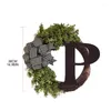 Decorative Flowers 26 English Letters Front Door Wreath Art Crafts Party Decoration Accessory
