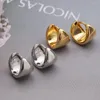 Dangle Earrings BUY 2023 Classic Copper Smooth Metal Hoop For Woman Fashion Korean Jewelry Temperament Girl's Daily Wear Earring