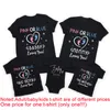 Família combinando roupas familiares combinando roupas mãe pai te amo roupas rosa ou azul letra impressão camisetas Big Brother Irmã Print Camisetas personalizadas 230509