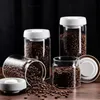 Organization Food Coffee Beans Storage Bottles Jars with Cover Plastic Vacuum sealed Tank Storage Press and exhaust storage