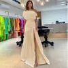 Robes décontractées femmes mode élégante une épaule Cocktail fête étage longueur robe Sexy taille haute Corset fente invité soirée sirène