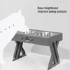 Feeding Adjustable Elevated Dog Bowls Stainless Steel Raised Dog Dish with Double Bowls Lift Tabel for Pet Dog Cat 3 Heights