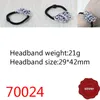 70024 Fashionable hair band s925 sterling silver hollowed out butterfly black hair rope retro headband edge clip hand rope punk hair clip