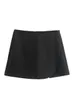 Skirts KONDALA Women Fashion Casual Mini Asymmetrical Shorts High Waist Back Pockets Wide Leg Zipper Female 230510