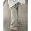 Pantalon femme noir et blanc rayé décontracté femme 2023 automne taille haute lâche suspendu droit jambe large vadrouille XL