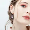Stud Earrings Hexagon Hand Beaded Weave Bohemia Cherry Blossoms Triangle Fashion Alloy Ma'am Rice Bead