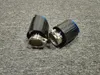 1 PCS Glossy Carbon Fiber Exhaust Pipe Muffler Tips with REMUS Logo Blue Steel Car Exhaust System