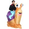 Nuevos disfraces de mascota de Halloween, disfraz inflable de fiesta, traje de caracol divertido para ciclismo, ropa de fiesta, vestido elegante para adultos