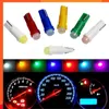 New 10PCS/LOT W1.2W Socket T5 LED 12V Car Auto Side Wedge Dashboard Gauge Instrument Light Lamp Bulb Ice Blue Red Green Yellow