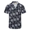 LUXE Designer Chemises Hommes Mode Géométrique impression chemise de bowling Hawaii Floral Chemises Décontractées Hommes Slim Fit Robe À Manches Courtes Taille Asiatique M-3XL