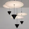 Pendellampor moderna enkla LED -lampor italiensk design hängande lampa sovrum bar heminredning inomhus belysning räknare ljuskrona