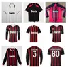 2007 2008 2009 2010 Retro AC Milans Soccer Jerseys E-sports إصدار قميص كرة قدم خمر 07 08 09