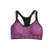 Yoga Roupet Feminino Bra de fitness Sports para executar ginásio de academia ajustável tiras de espaguete acolchoado A esportes de coletor atlético acolchoado push up up