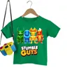 남자 T 셔츠 Stumble Guys 소년 소녀 만화 T 셔츠 여름 짧은 소매 탑 아동복 Camiseta Children Anime o-neck Tee